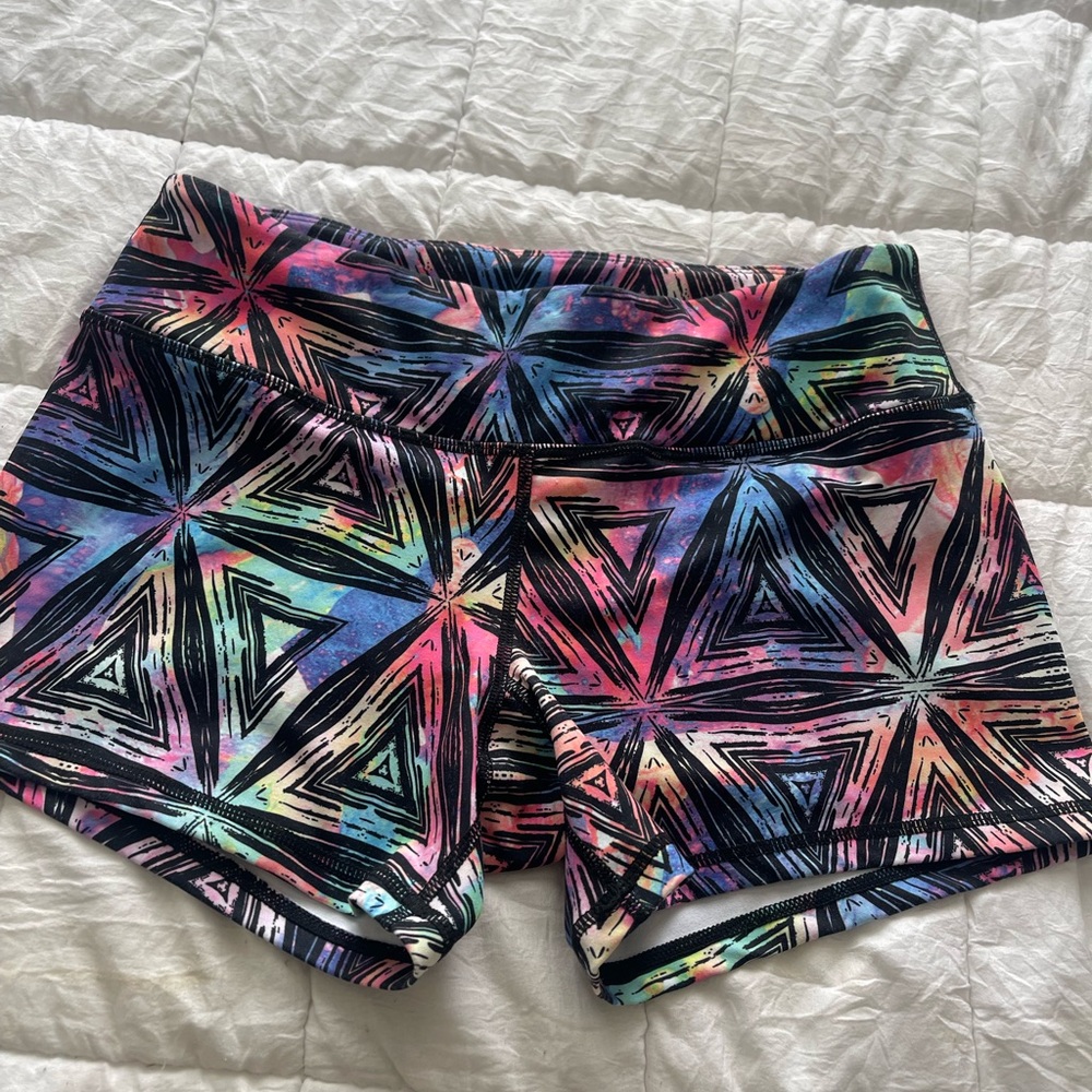Born Primitive Multicolor Geometric Athletic Shorts